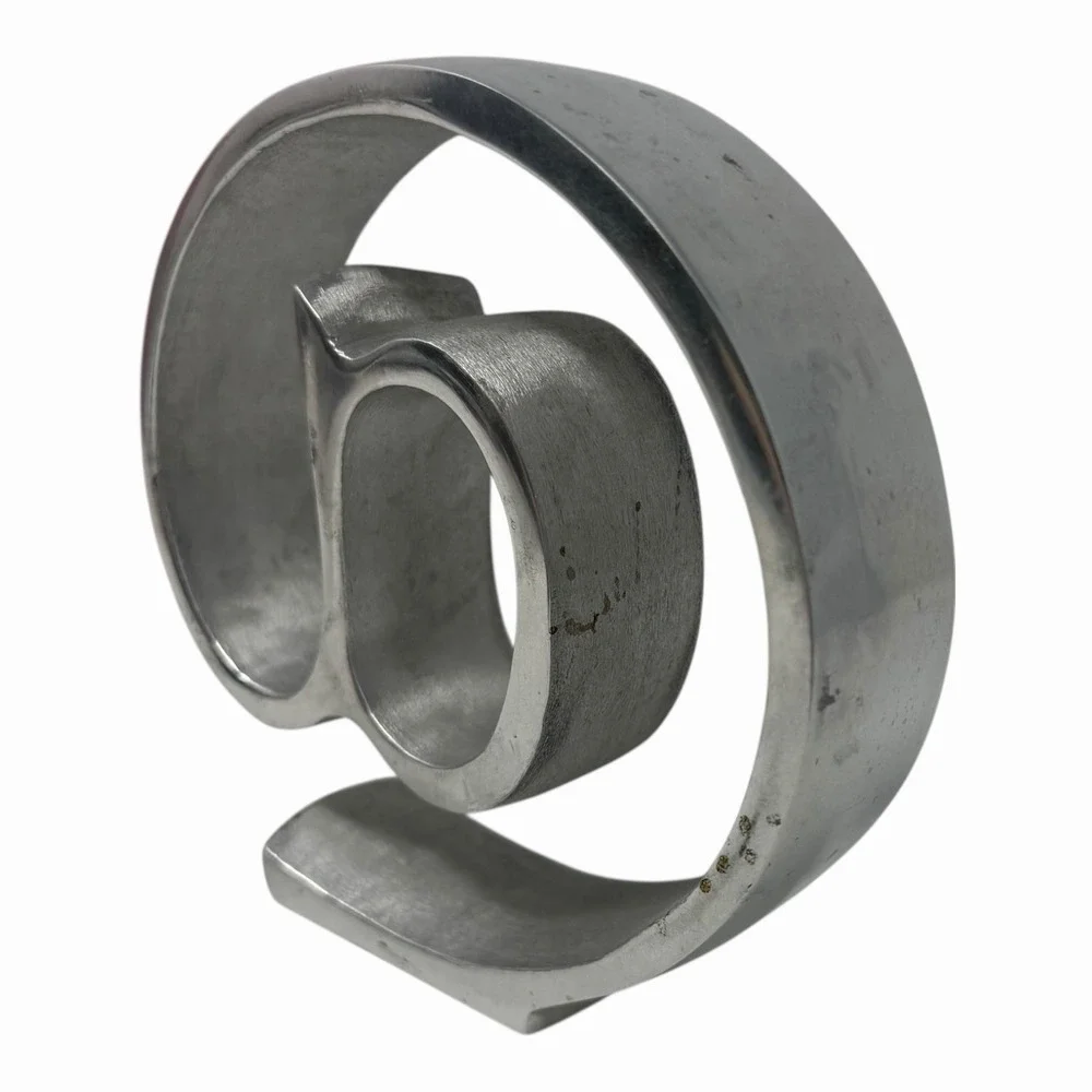 Metal At Sign - Paper Weight - Silver - @ -‎ 3.25 x 3.25